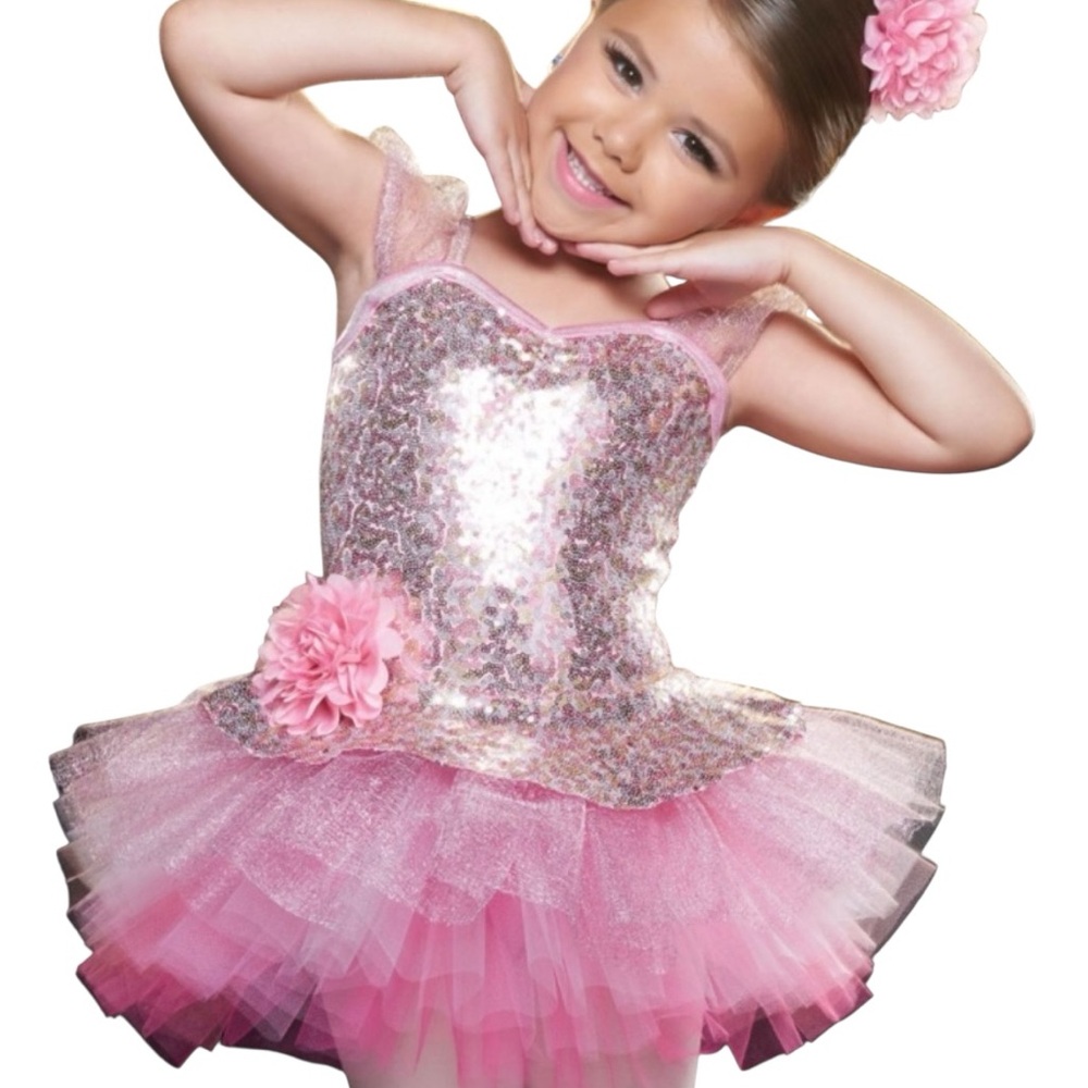 A wish come true Sparkling Pink Ballerina Costume for Kids